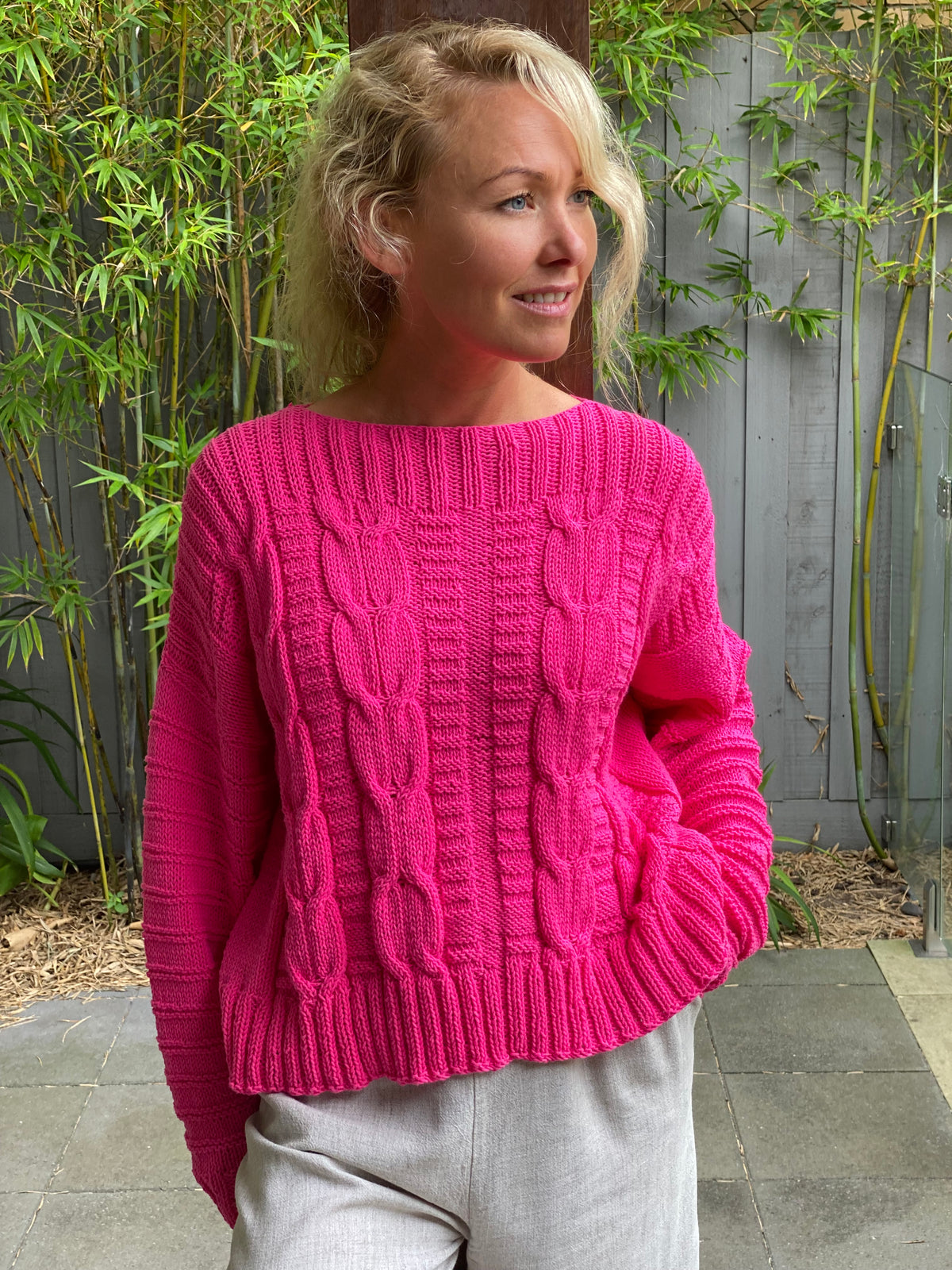 CABLE SWEATER - knitting pattern #113