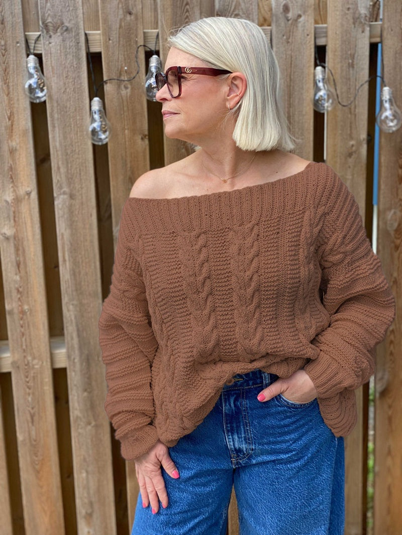 CABLE SWEATER - knitting pattern #113