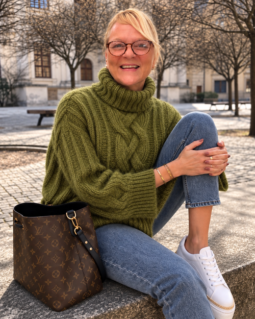 Hedda Cable Roll Neck — Scandi Soft XL, #150