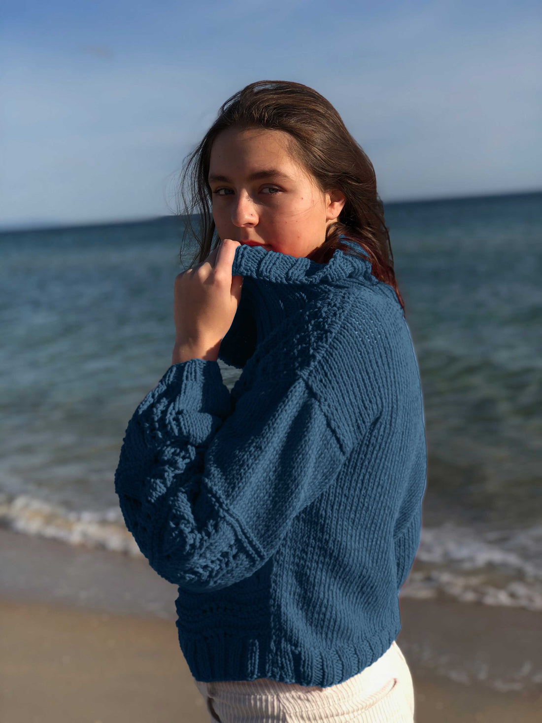 Anette Eriksson knitting pattern, #156, Textured Roll Neck - Anette Eriksson Design