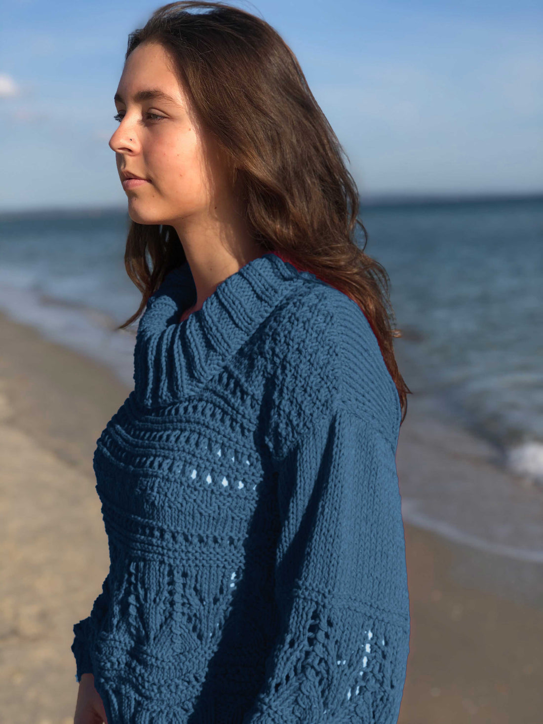 Anette Eriksson knitting pattern, #156, Textured Roll Neck - Anette Eriksson Design