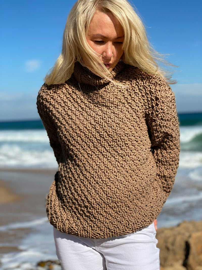 CLASSIC ROLL NECK - knitting pattern #185