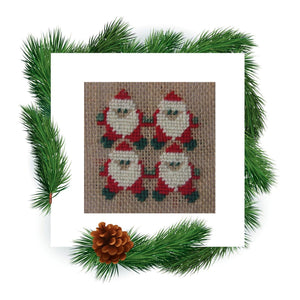CHRISTMAS CARDS - cross stitch pattern, santa