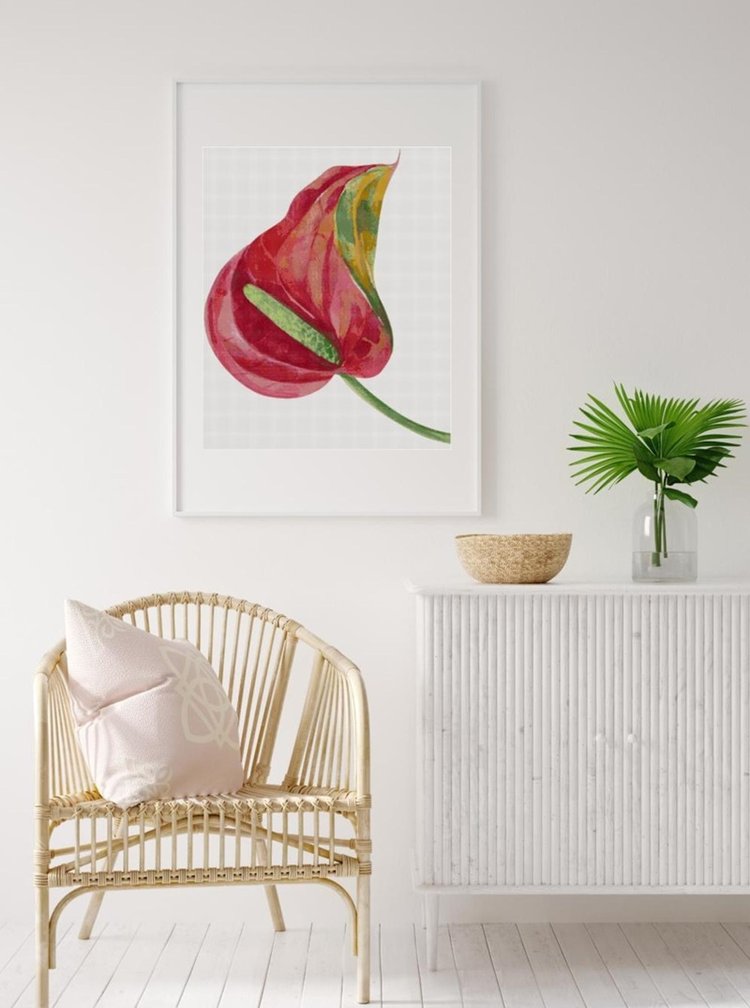 ANTHURIUM - cross stitch pattern - large