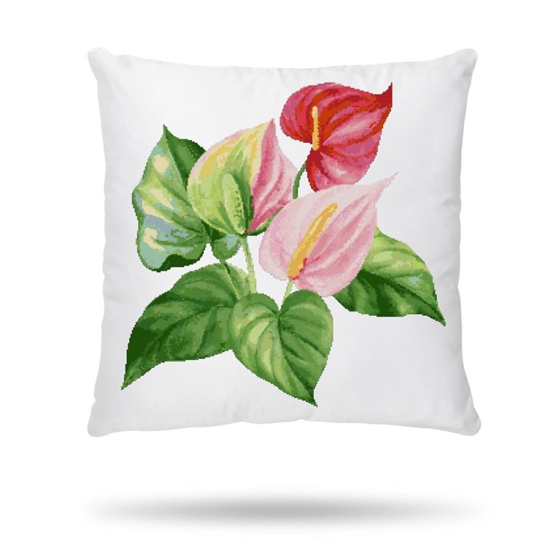 ANTHURIUM - cross stitch pattern - small - Anette Eriksson Design