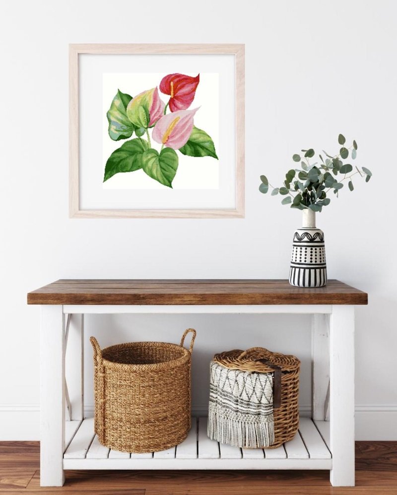 ANTHURIUM - cross stitch pattern - small