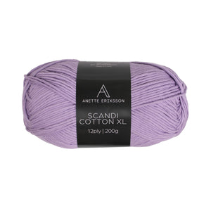 A ball of Anette Eriksson Scandi Cotton XL in lilac