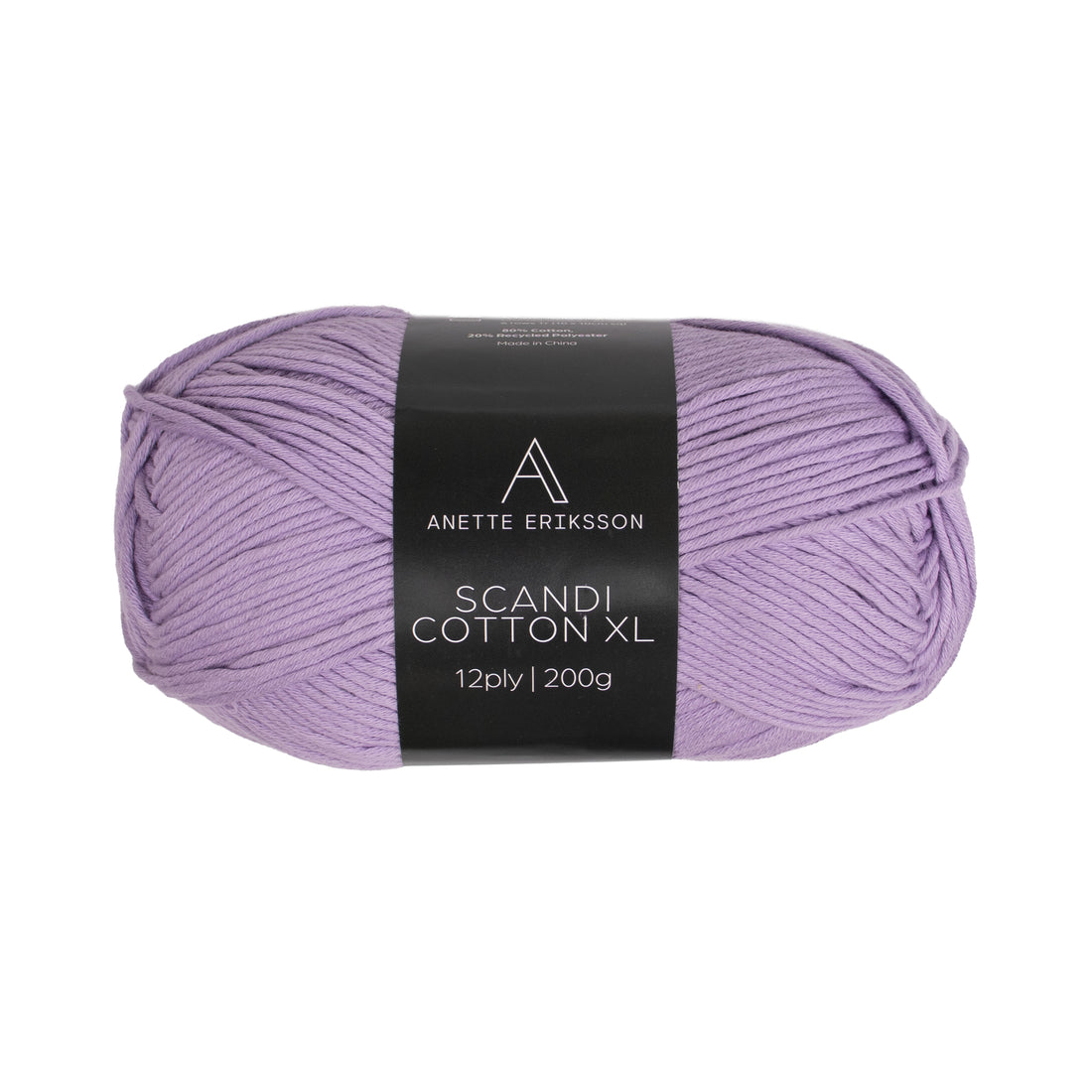 A ball of Anette Eriksson Scandi Cotton XL in lilac