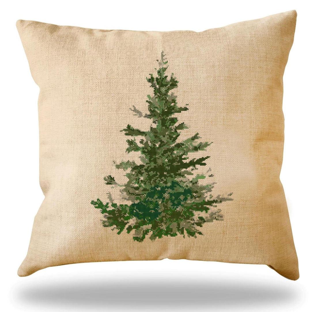 cross stitch pattern - green pine