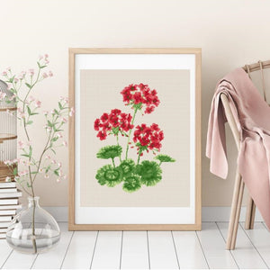 GERANIUM - cross stitch pattern - Anette Eriksson Design