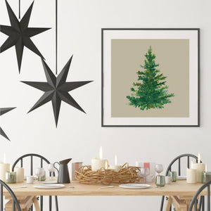 christmas pattern green pine