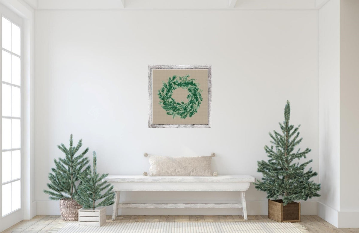 NEW! - PINE WREATH - cross stitch pattern