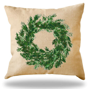 pine wreath hessian