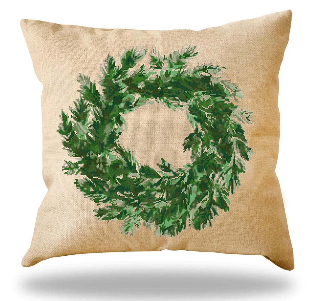 pine wreath hessian