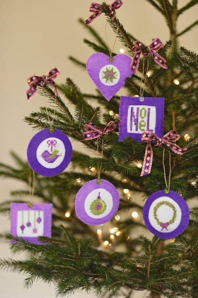 Purple Christmas patterns