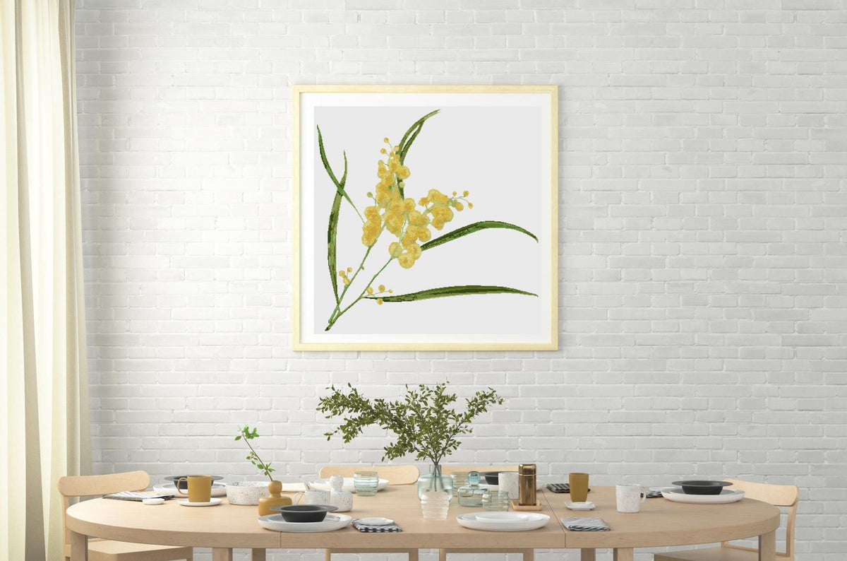 WATTLE large - cross stitch pattern