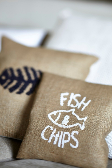 Fish & Chips - Needlepoint pattern - Anette Eriksson Design