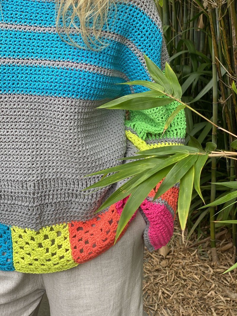 NEON CROCHET JUMPER - pattern #109B