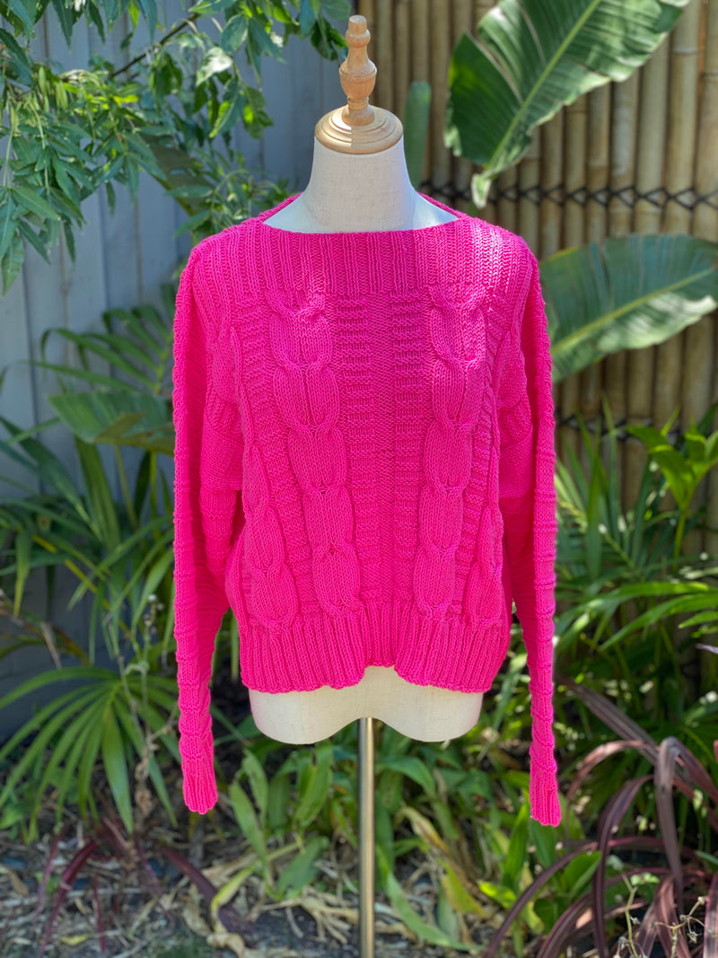 CABLE SWEATER - knitting pattern #113