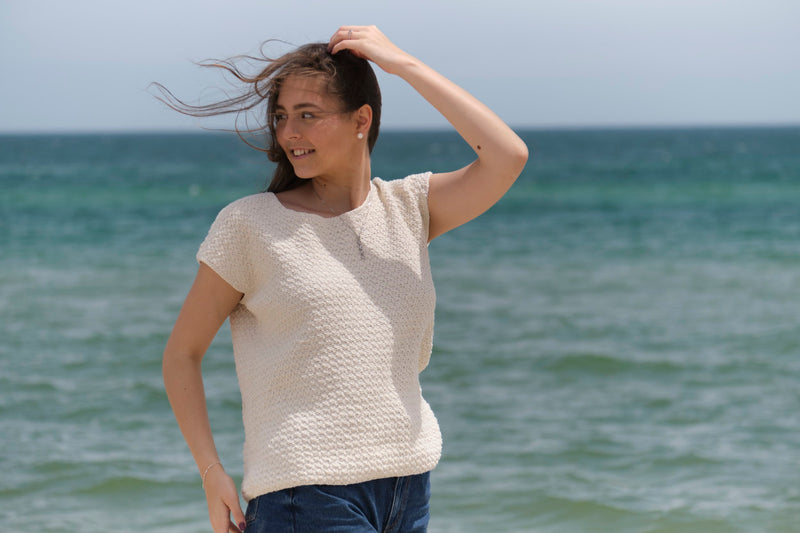 T-SHIRT - knitting pattern #132, lilac