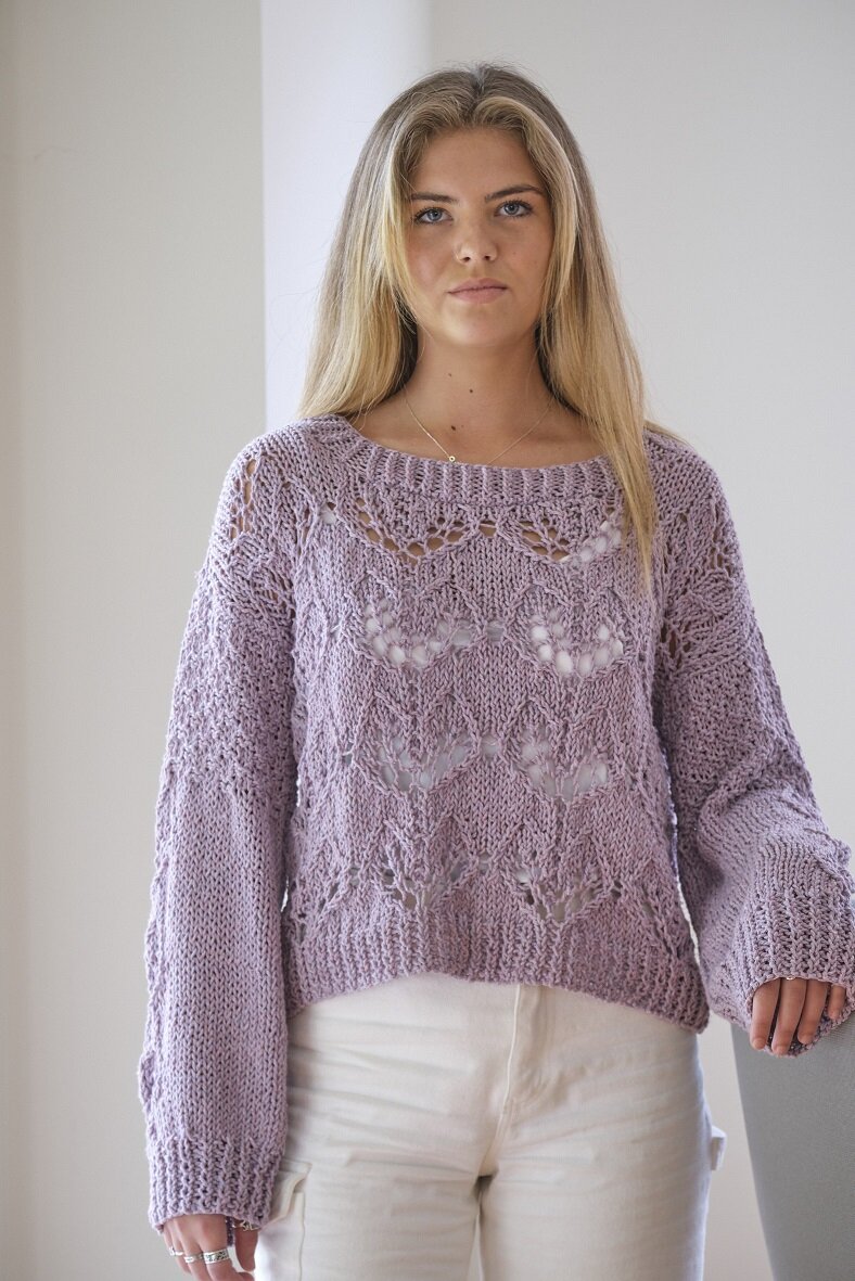 LACE JUMPER - knitting pattern,#134