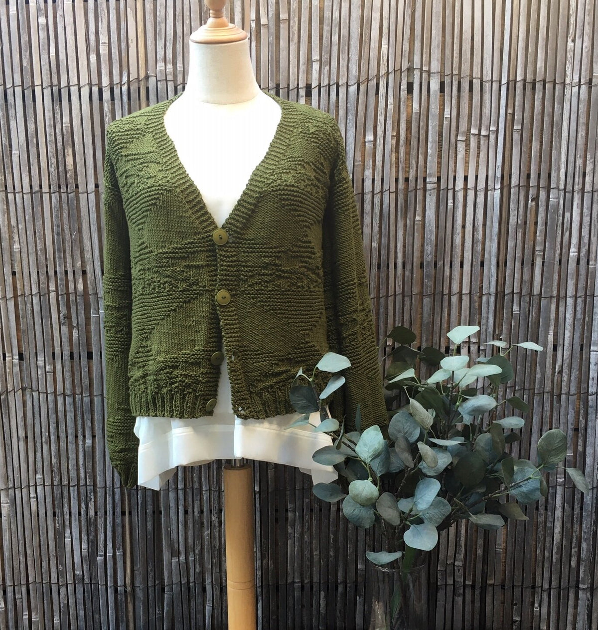 TEXTURED CARDIGAN - stickmönster #142