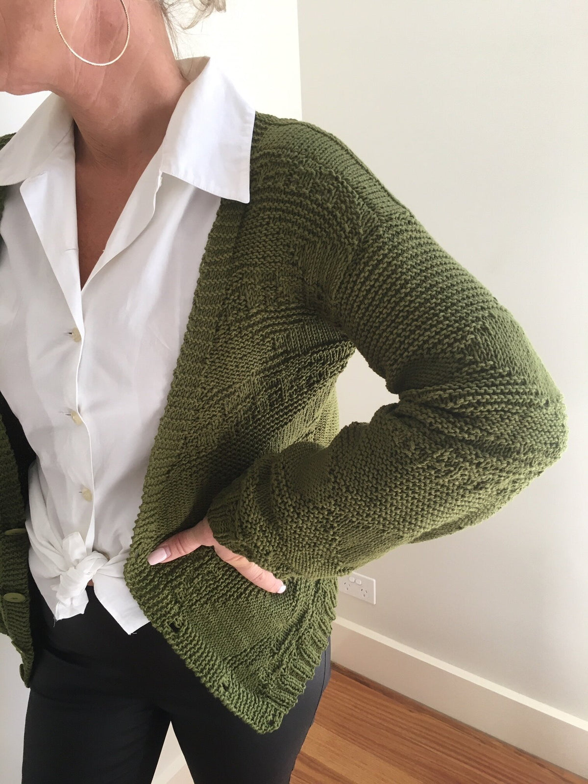 TEXTURED CARDIGAN - stickmönster #142