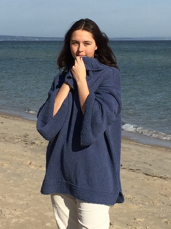 COSY BEACH JUMPER - stickmönster, #156