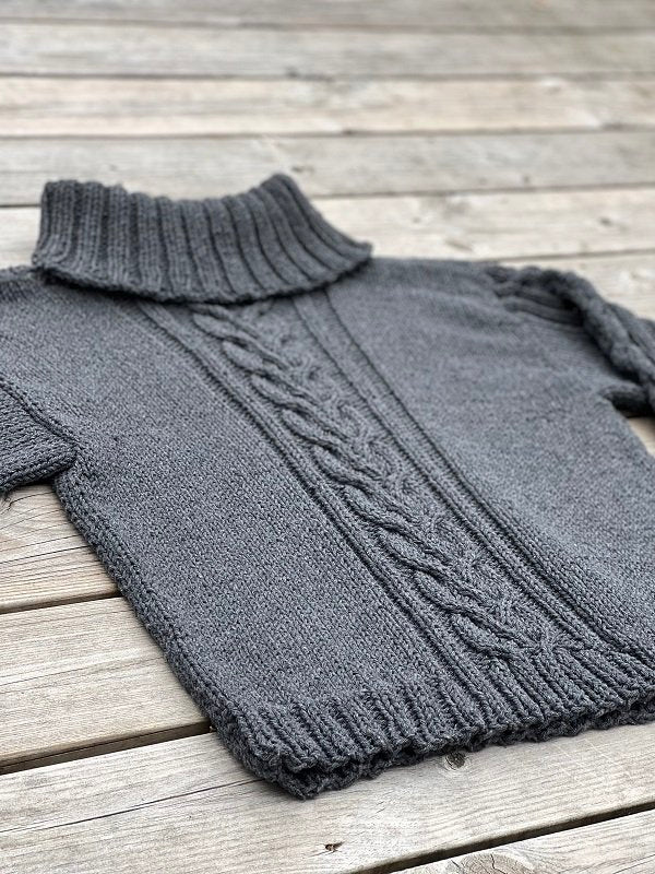 CABLE ROLL NECK - knitting pattern #179 - Anette Eriksson Design