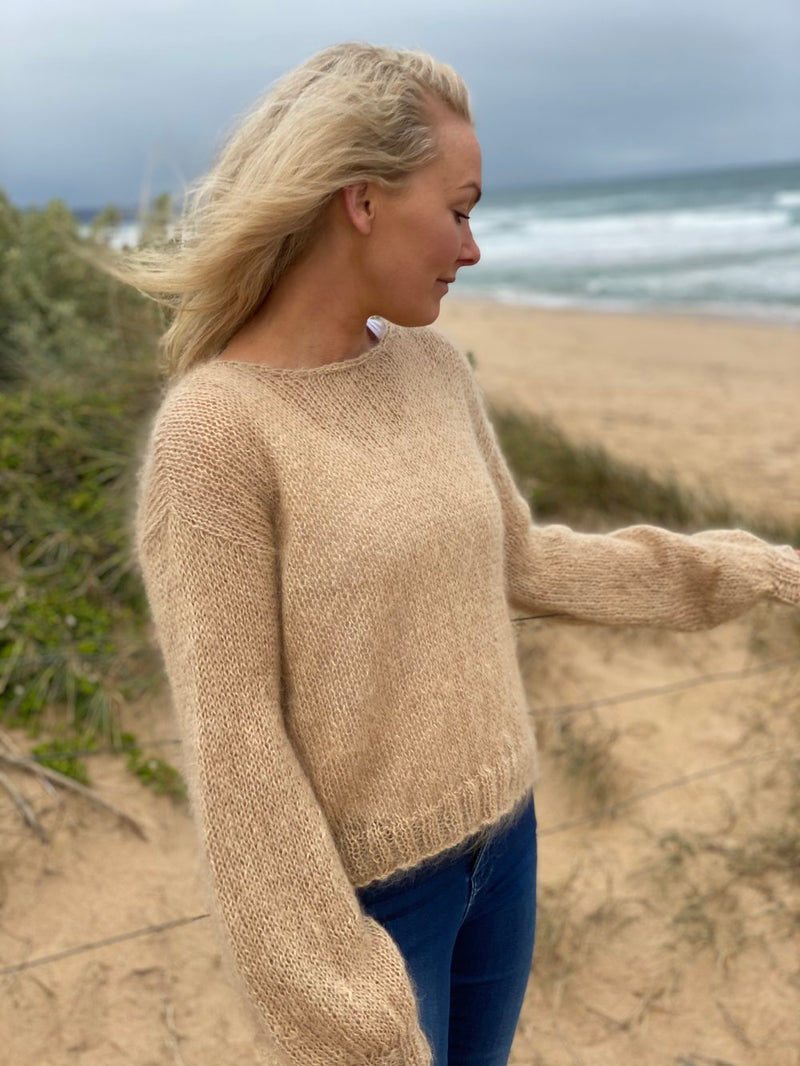 FEEL GOOD SWEATER - knitting pattern #183, beige