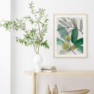 abstract botanical cross stitch pattern