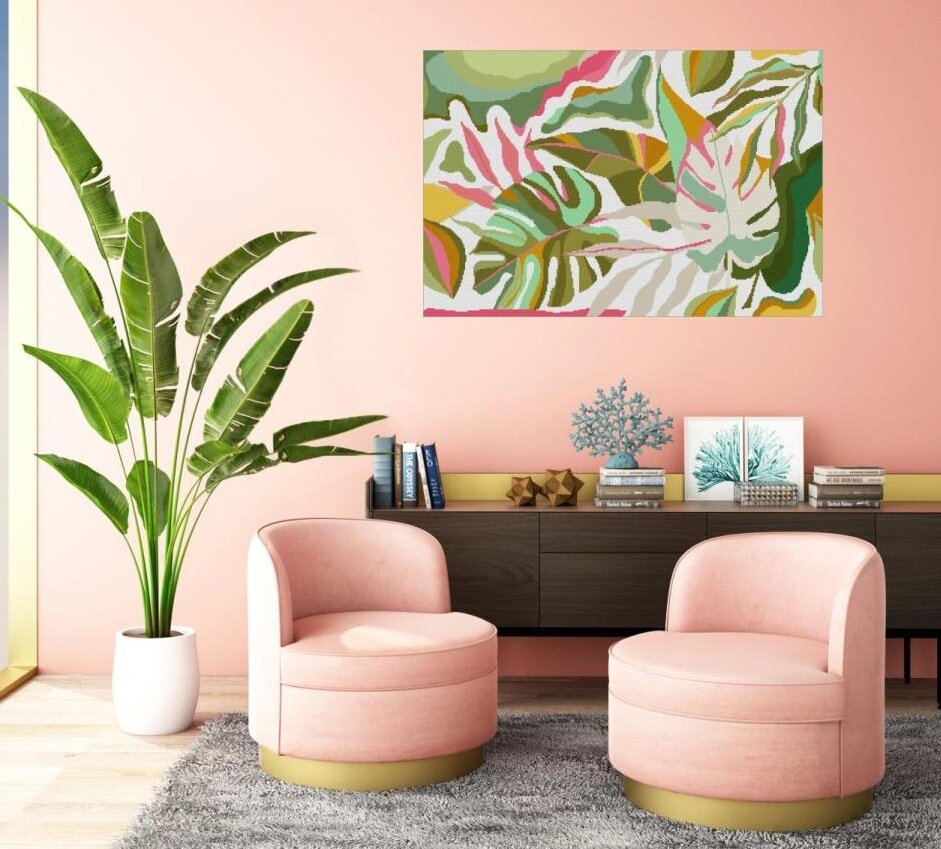 ABSTRACT TROPICAL - cross stitch pattern - Anette Eriksson Design