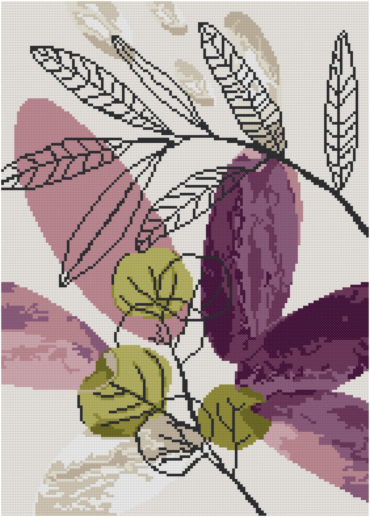 ABSTRACT BOTANICAL 1 - Cross stitch kit