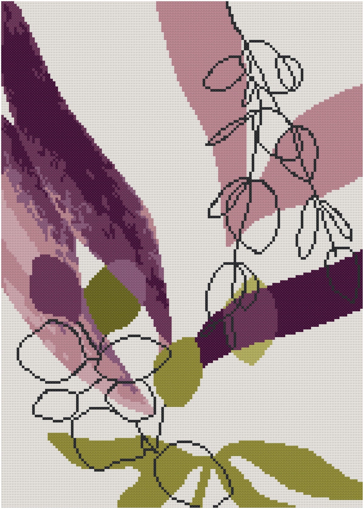 ABSTRACT BOTANICAL 2 - Cross stitch kit