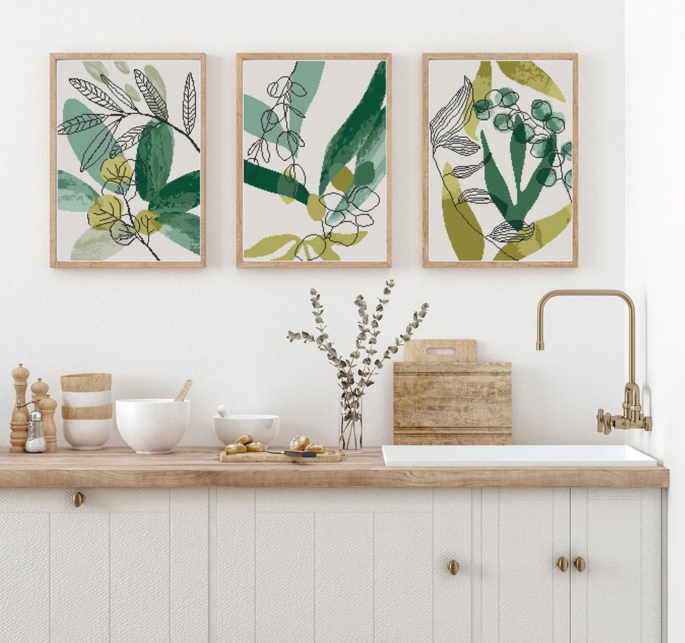 ABSTRACT BOTANICAL 3 - cross stitch pattern - Anette Eriksson Design