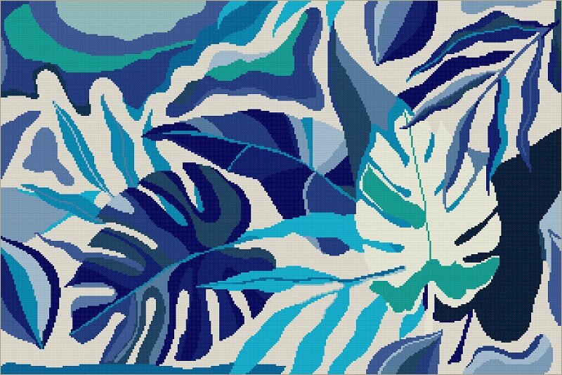ABSTRACT TROPICAL - cross stitch pattern - Anette Eriksson Design