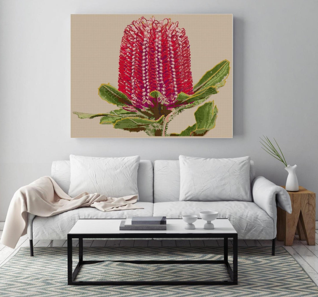 banksia large cross stitch pattern
