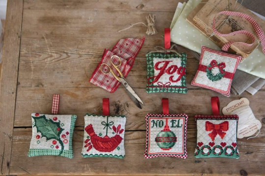 CHRISTMAS DECORATIONS - cross stitch pattern - Anette Eriksson Design