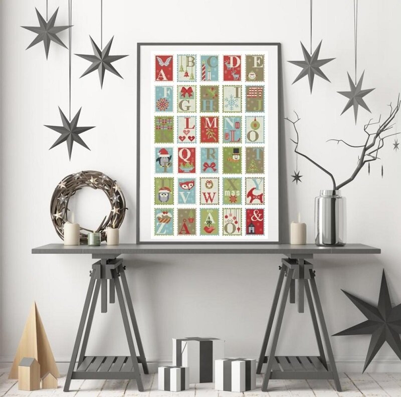 CHRISTMAS ALPHA - cross stitch pattern - Anette Eriksson Design