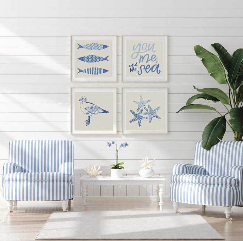 COASTAL FOUR - cross stitch pattern