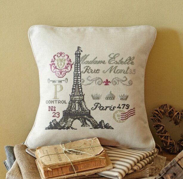 FRENCH POSTCARD - cross stitch pattern - Anette Eriksson Design
