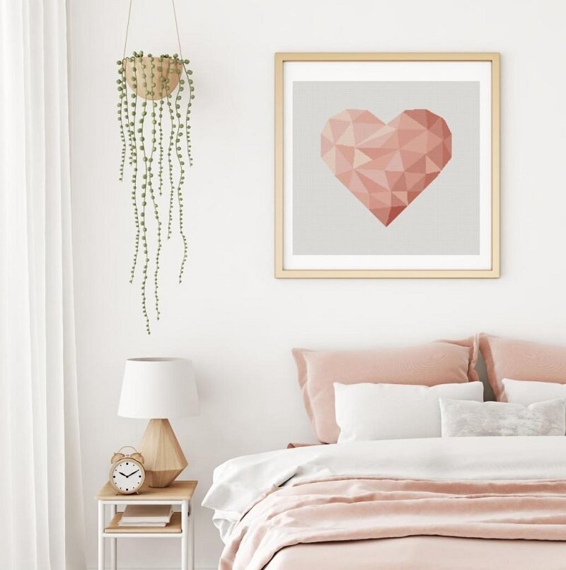 GEO HEART - cross stitch pattern - Anette Eriksson Design