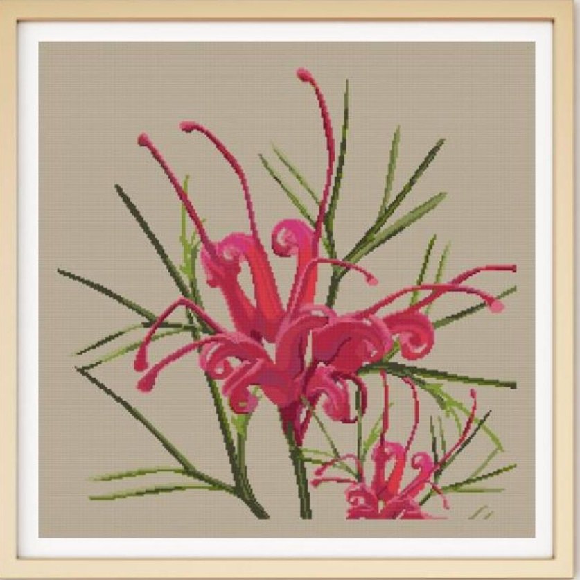 GREVILLEA - cross stitch pattern - Anette Eriksson Design