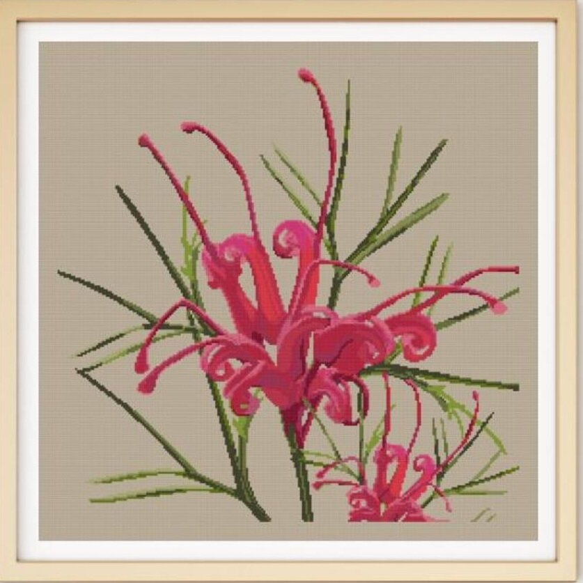 GREVILLEA  - cross stitch kit