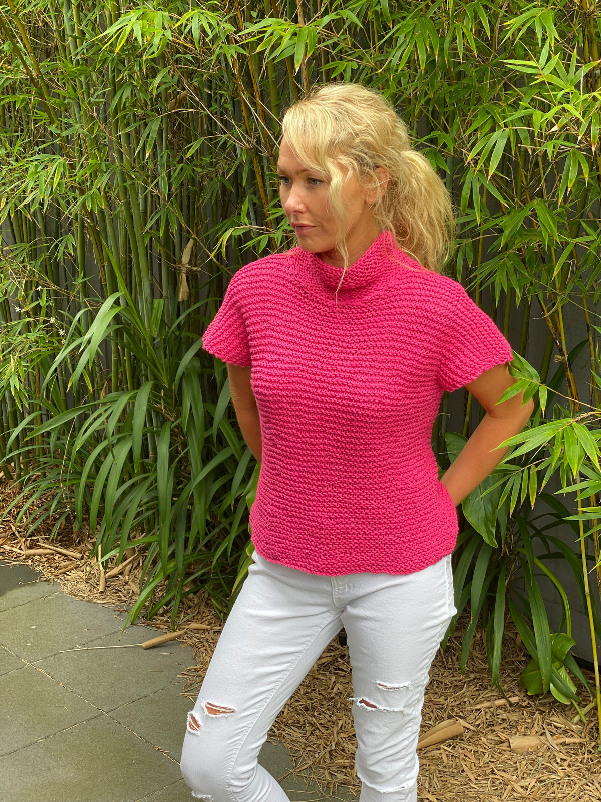 CITY TOP - knitting pattern #127, linen