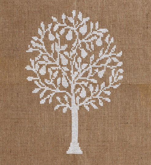 PEAR TREE white - cross stitch kit