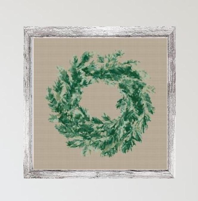 PINE WREATH - Cross stitch kit