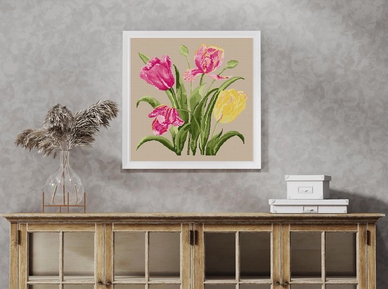 TULIPS - cross stitch pattern - Anette Eriksson Design