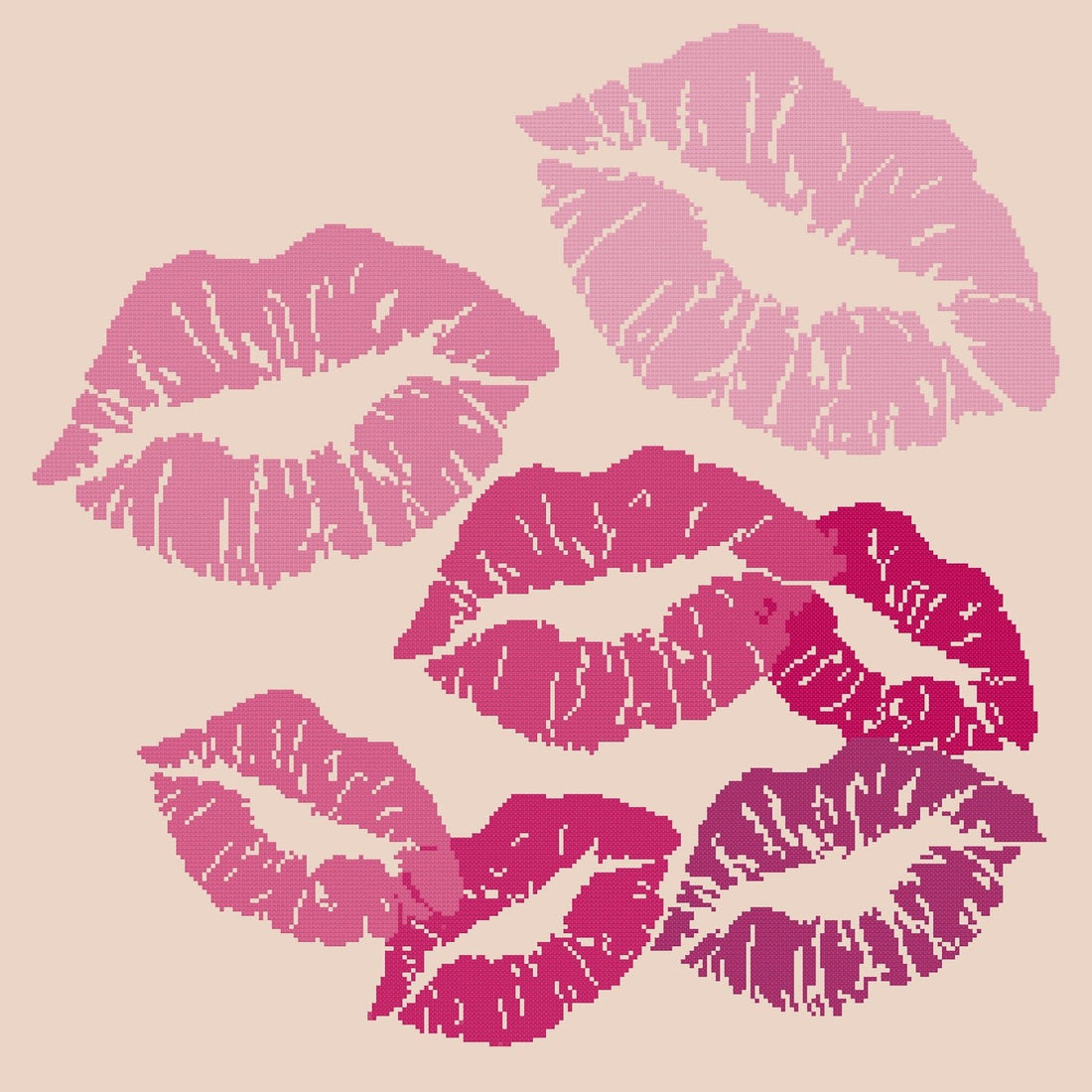 Kiss - Cross Stitch Pattern - Anette Eriksson Design