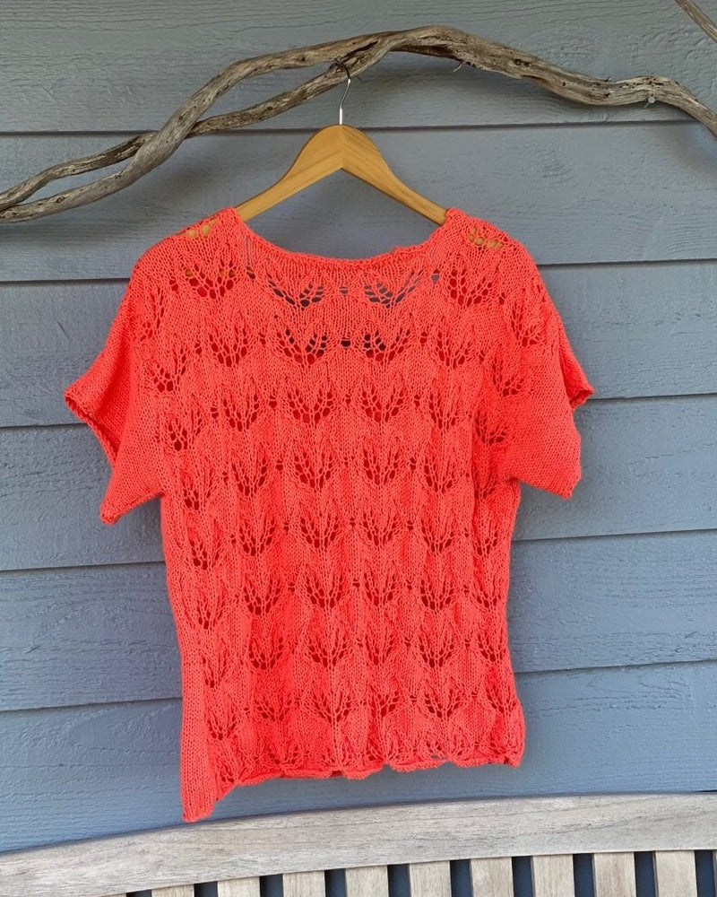 NEON T-SHIRT -knitting pattern #162, pink